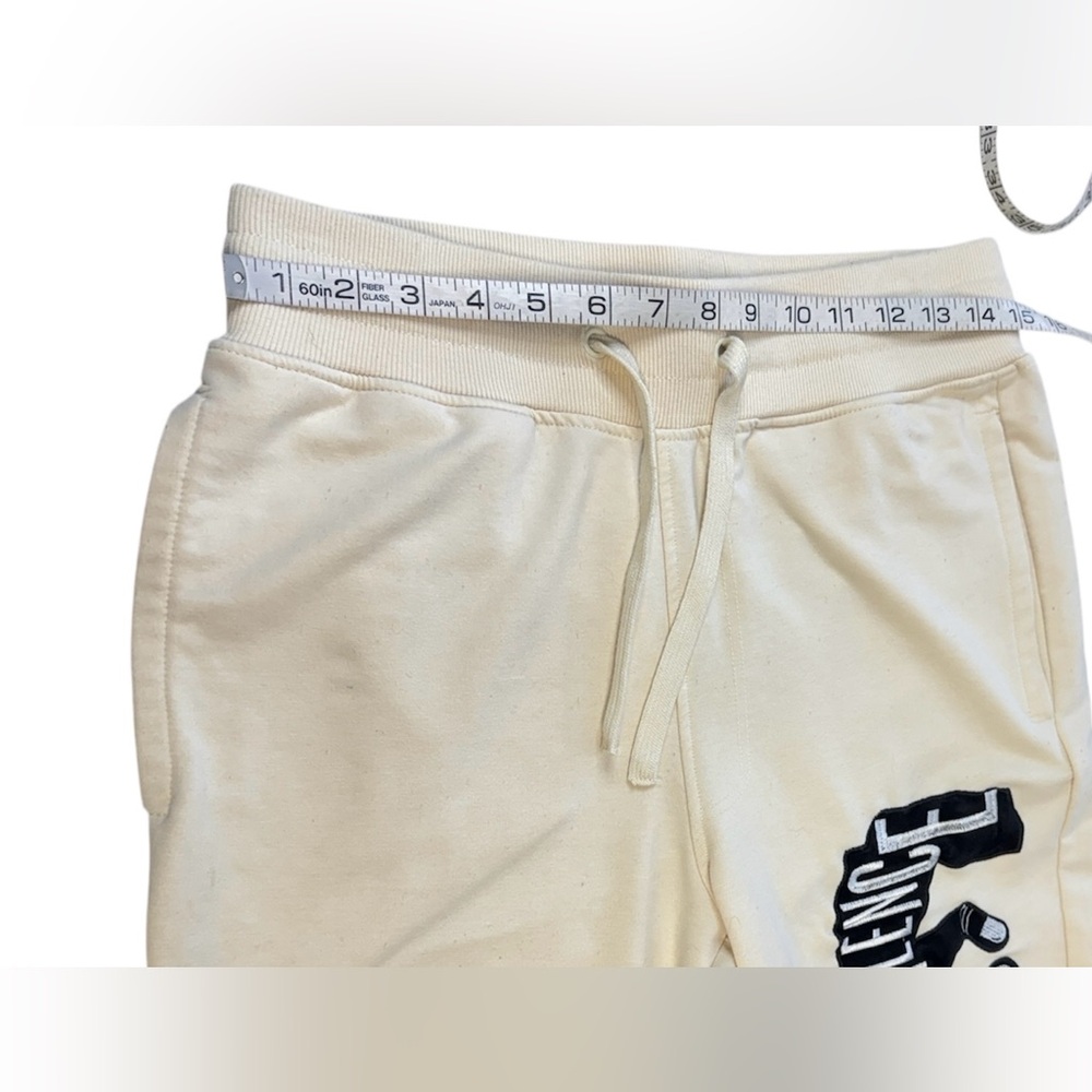 Offbeat Cream Joggers with Graphic Print Size Small - Picture 4 of 10